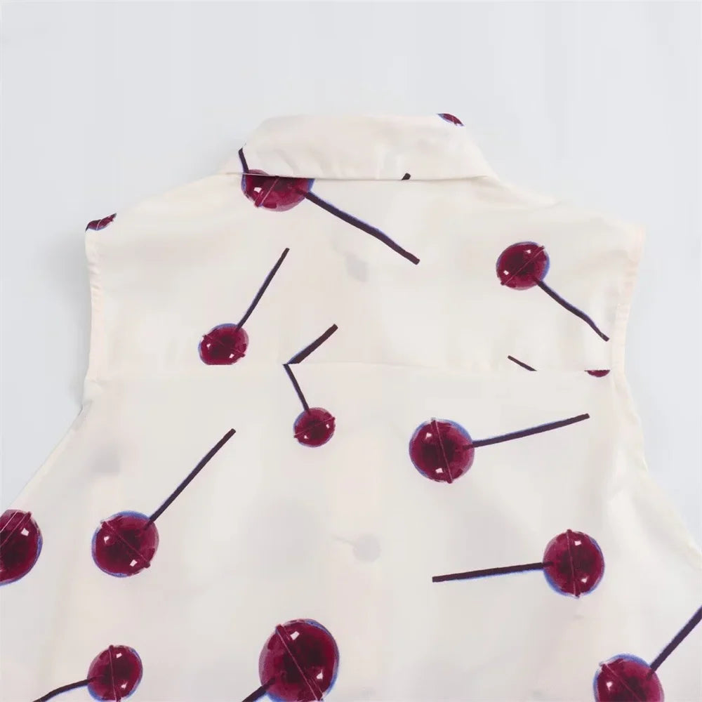 Printed Poplin Shirt Dress for Women Summer Fashion