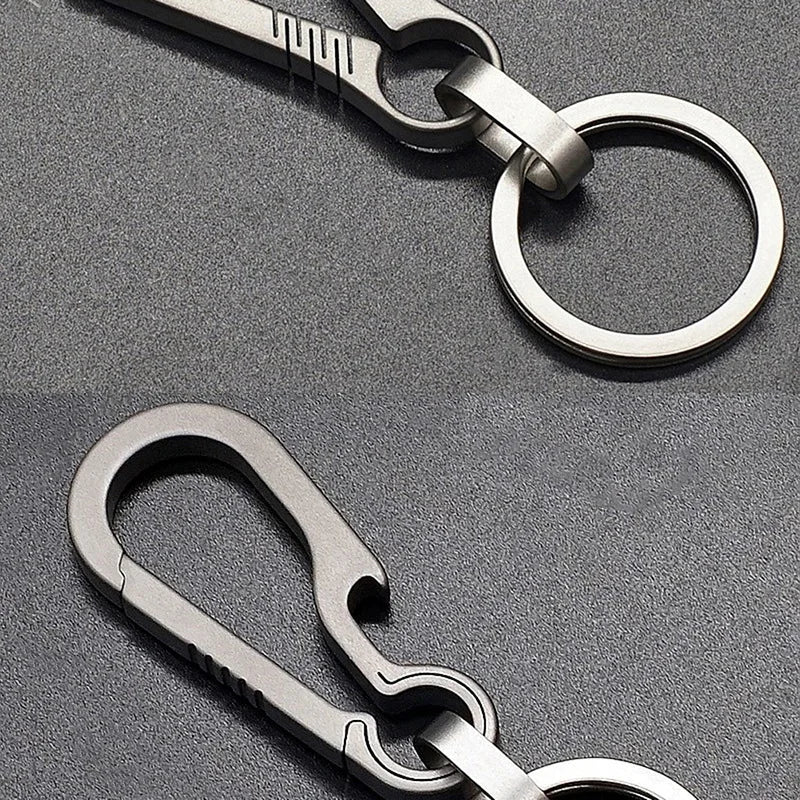 Titanium Alloy Keychain Buckle Ring for EDC Outdoor Use and Car Accessories