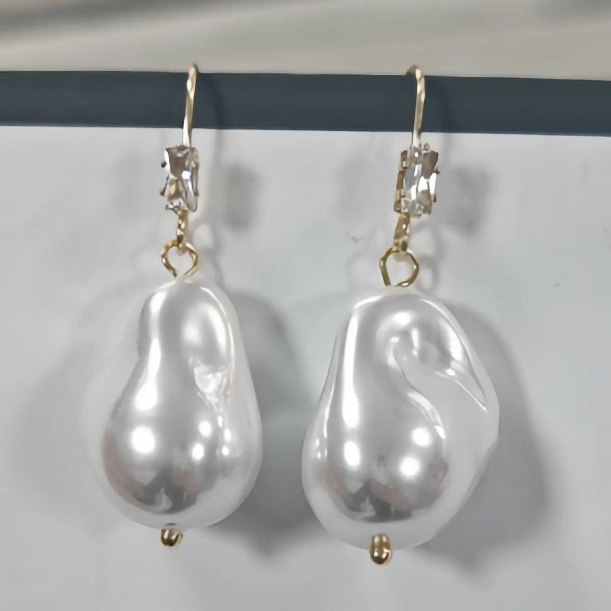 Minimalist Silver Pearl Earrings for Women, Elegant Fashion Wedding Jewelry, Perfect Gift Choice