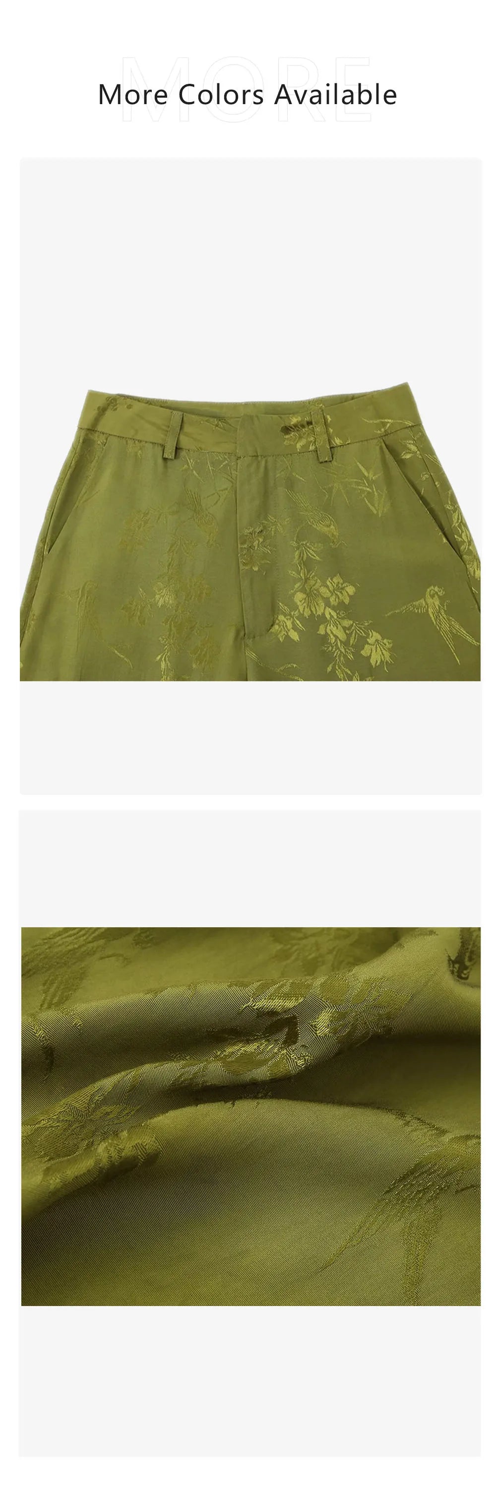 Versatile Women's Jacquard Suit Coat with Bow Decoration and High Waist Straight Leg Pants