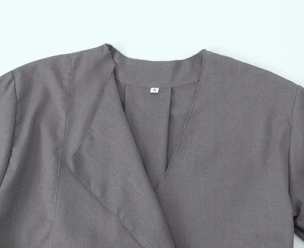 Casual Chic Solid Two Piece Women Set with Long Sleeve Kimono Jacket and Pants Nightwear Suit