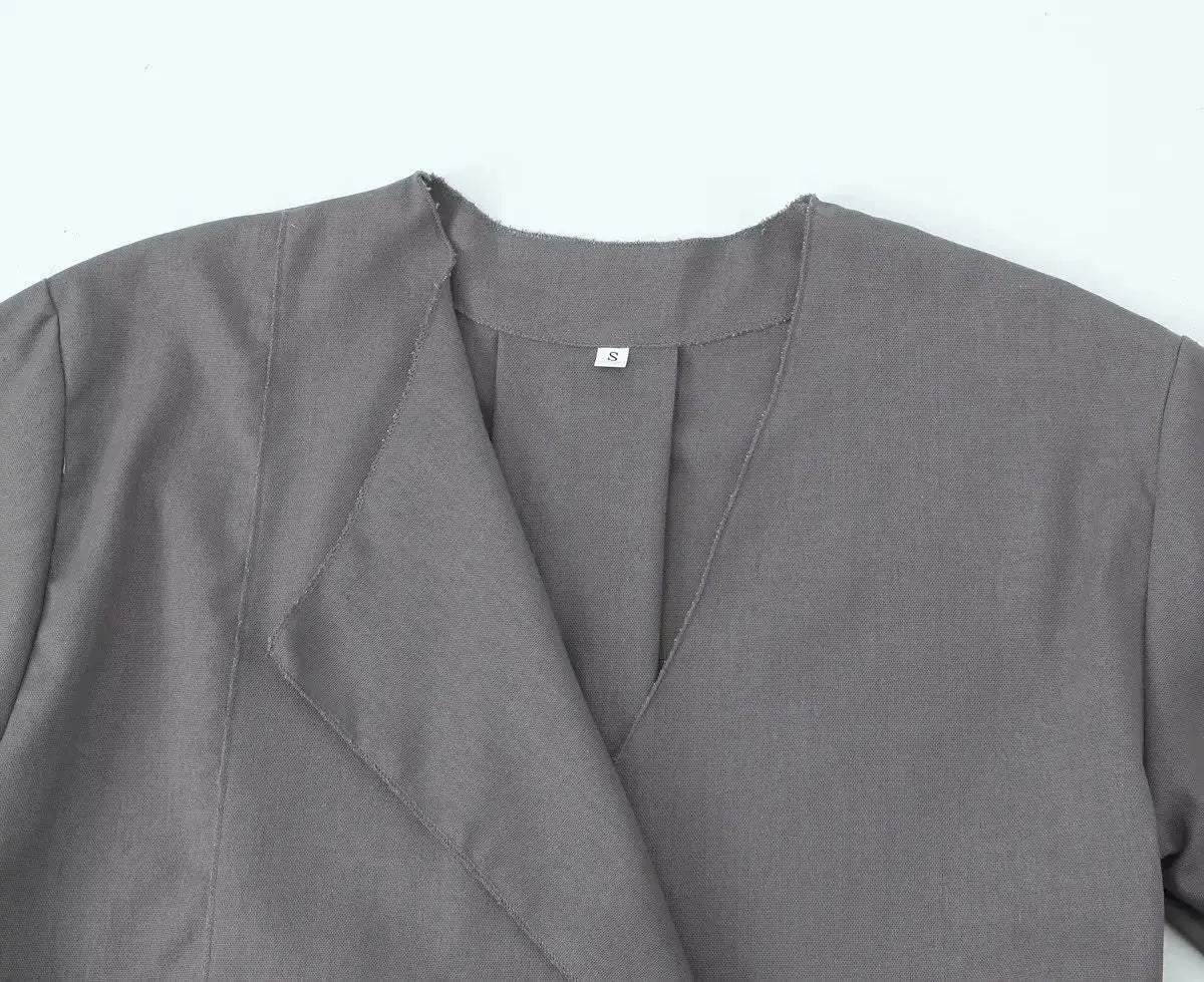 Casual Chic Solid Two Piece Women Set with Long Sleeve Kimono Jacket and Pants Nightwear Suit