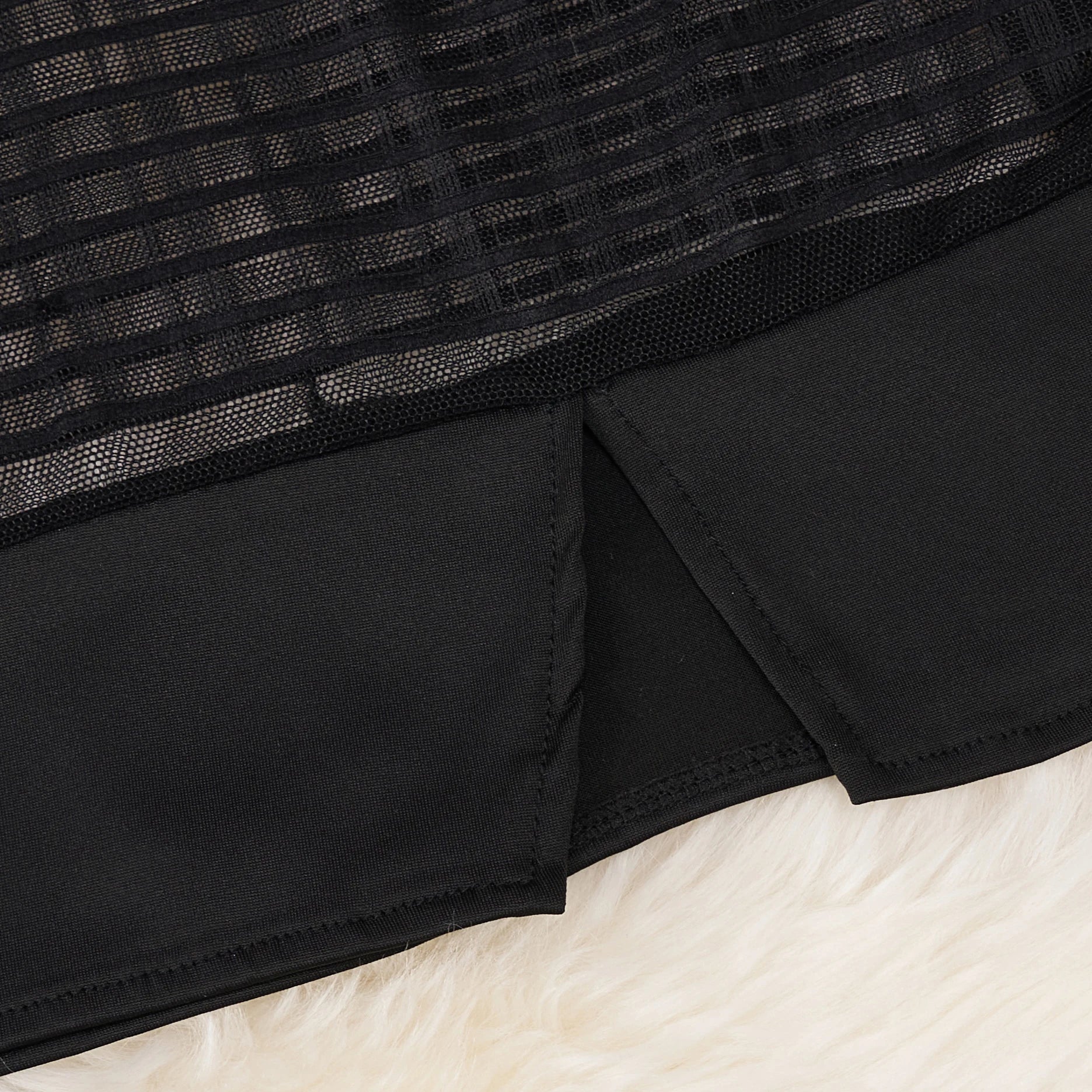 Sexy French-Inspired Lingerie Set with Button Straps Patchwork Short Skirt V-Neck Bow Tie 4-Piece Erotic Cosplay Underwear Suit