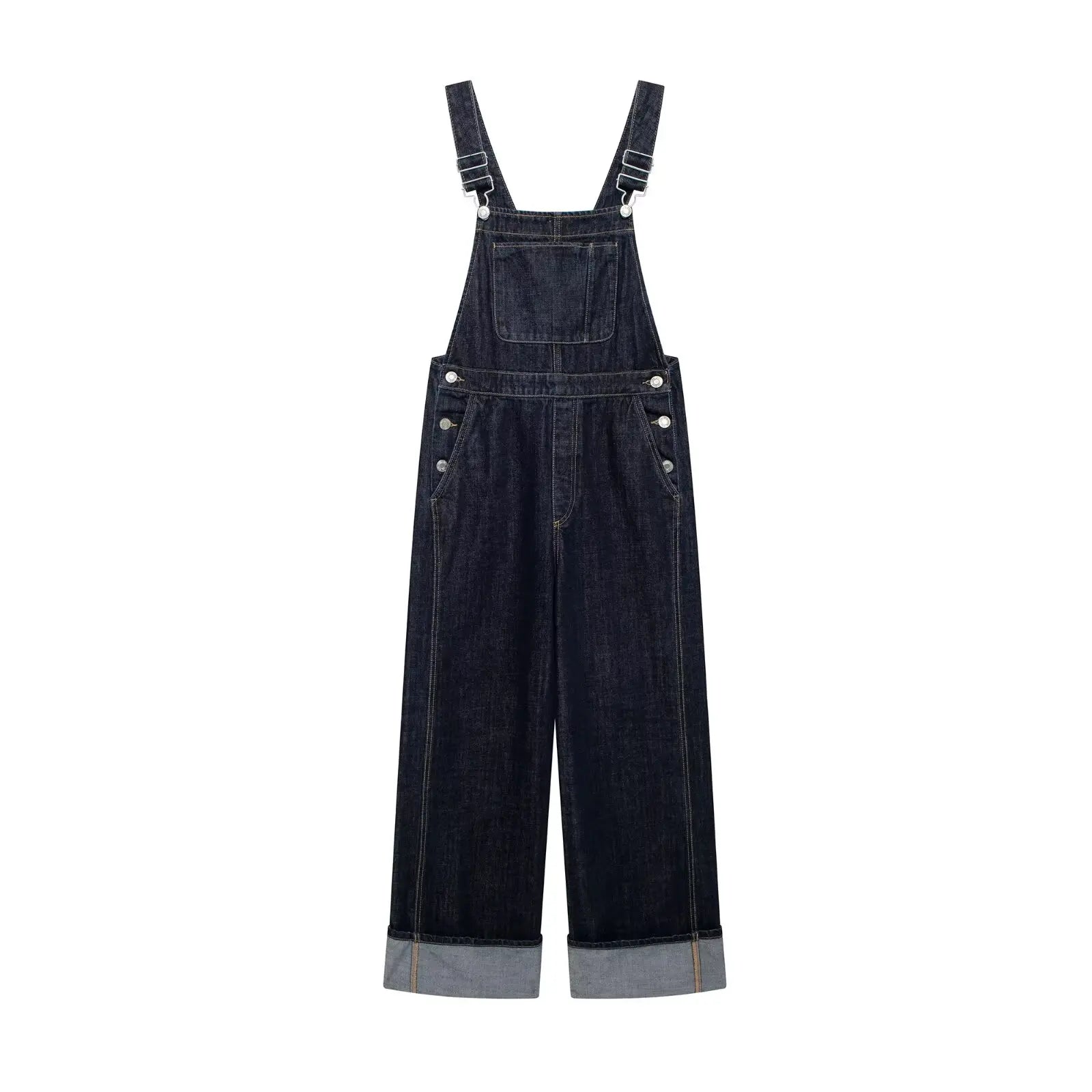 Chic Denim Overalls For Women Long Style Jeans Casual