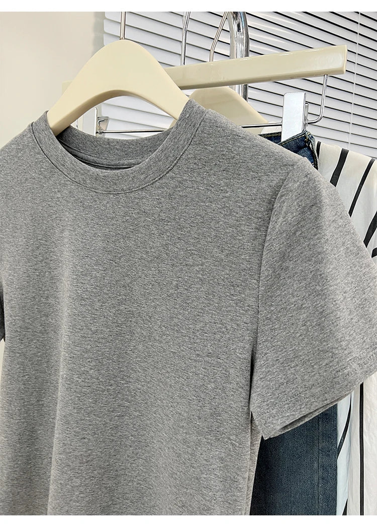 Oversized Cotton T-Shirt for Women, Short Sleeve Spring Tee with Trendy Print, Casual Y2K Style Top