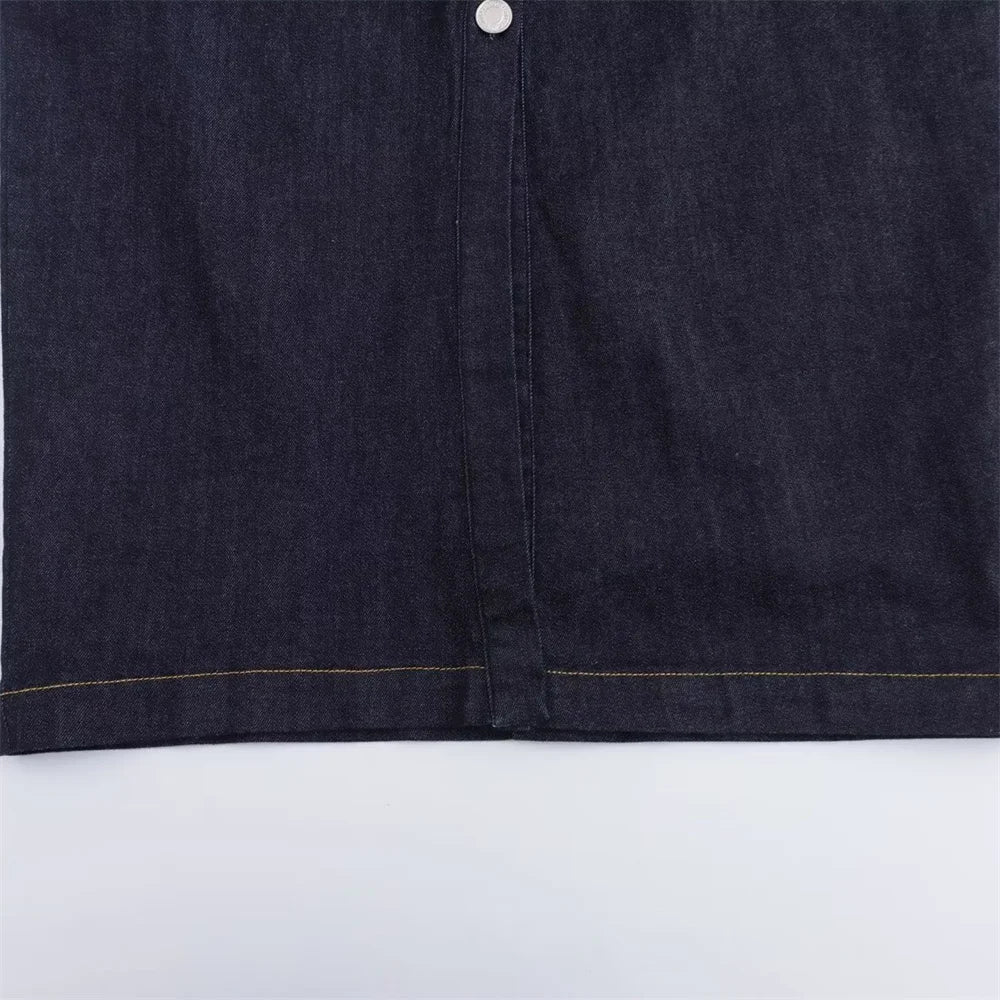 Casual Sleeveless Shirt Dress For Women Flip Collar Midi