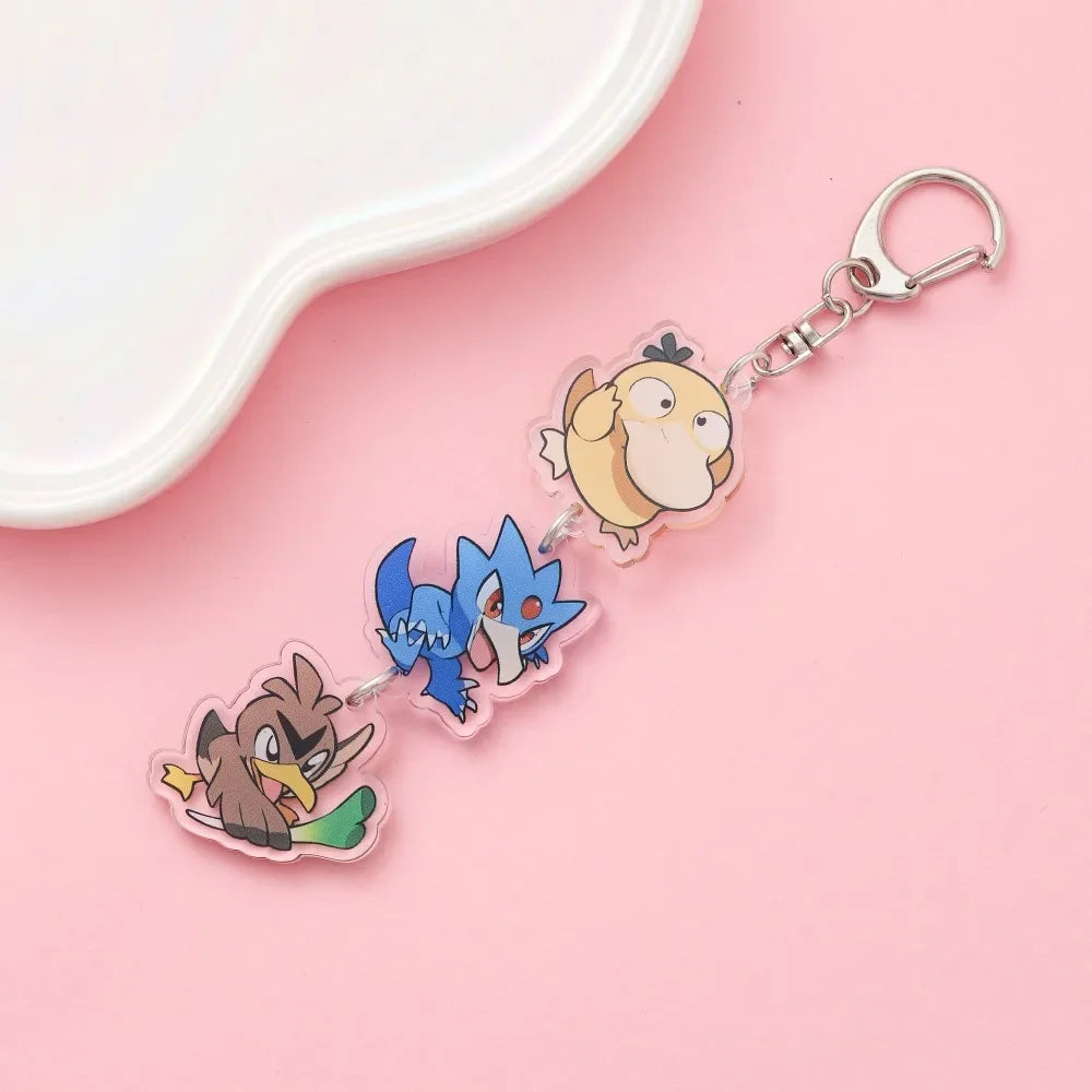 Cute Anime Acrylic Keychain Accessory Cartoon Car Bag Pendant Gift for Friends Fans
