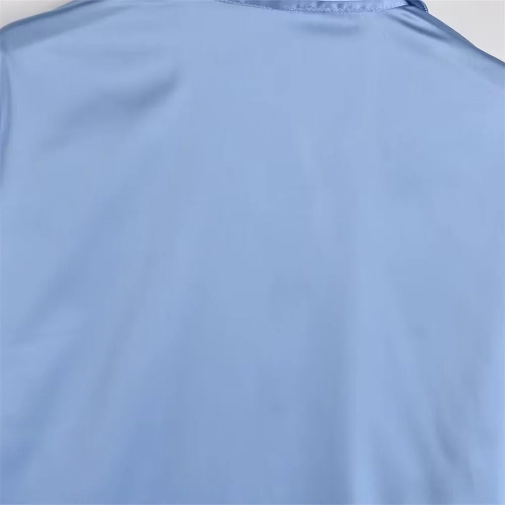 Women's Fashion Flip Collar Long Sleeve Single Breasted Shirt Coat Versatile Autumn Layered Decorative Casual Outerwear