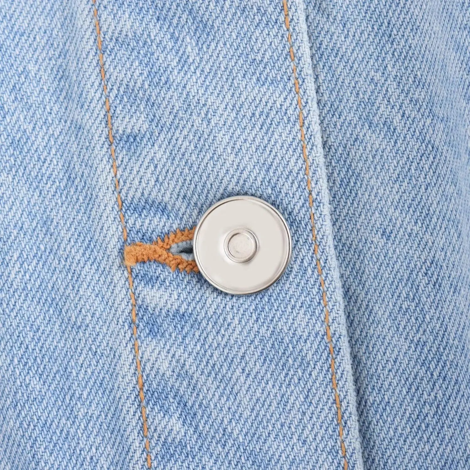 Women's Denim Short Jumpsuit Slim Fit with Lapel Collar Curled Short Sleeves and Patch Pockets Summer Casual Romper