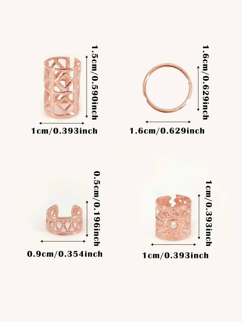 80 Pieces Dreadlock Hair Beads Stylish Alloy Hair Accessories for Braids and Locs