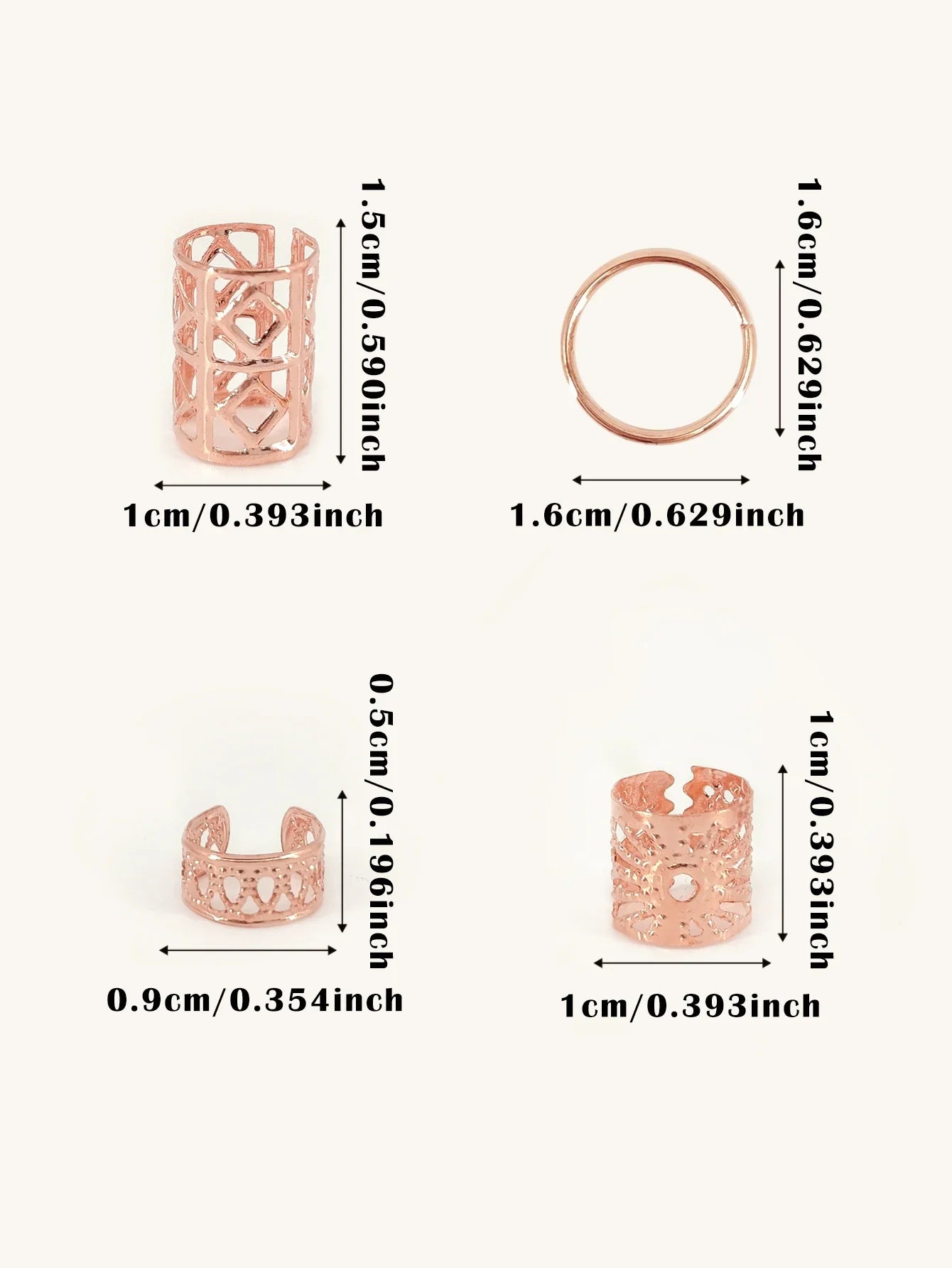 80 Pieces Dreadlock Hair Beads Stylish Alloy Hair Accessories for Braids and Locs