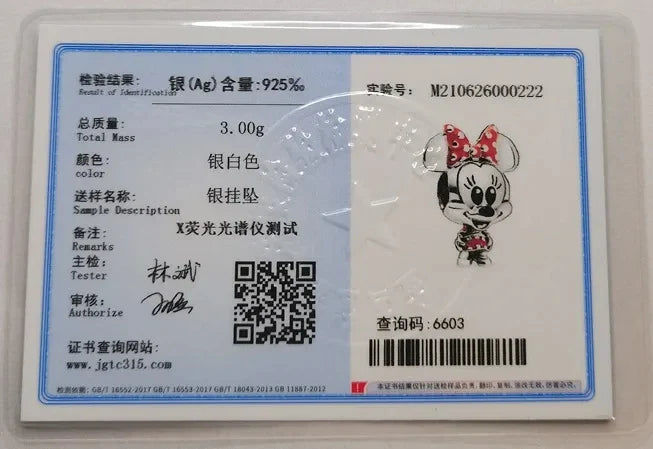 Disney Stitch and Minnie Mouse Charms Dangle Fit 925 Silver Bracelet for Jewelry Making