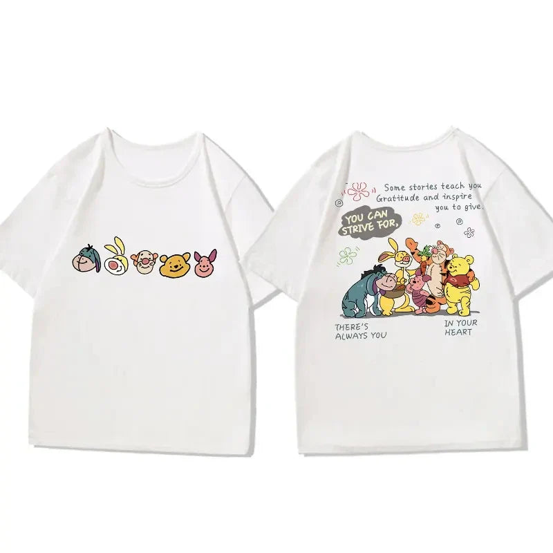 Cartoon Disney Tigger Printed Women's Cotton T-Shirt Casual Short Sleeve Top
