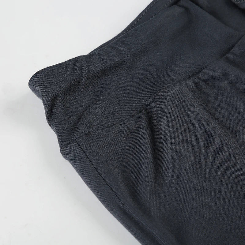 Chic Casual V-Neck Tops and Drawstring Full Length Pants Women's Slim Outfit Set