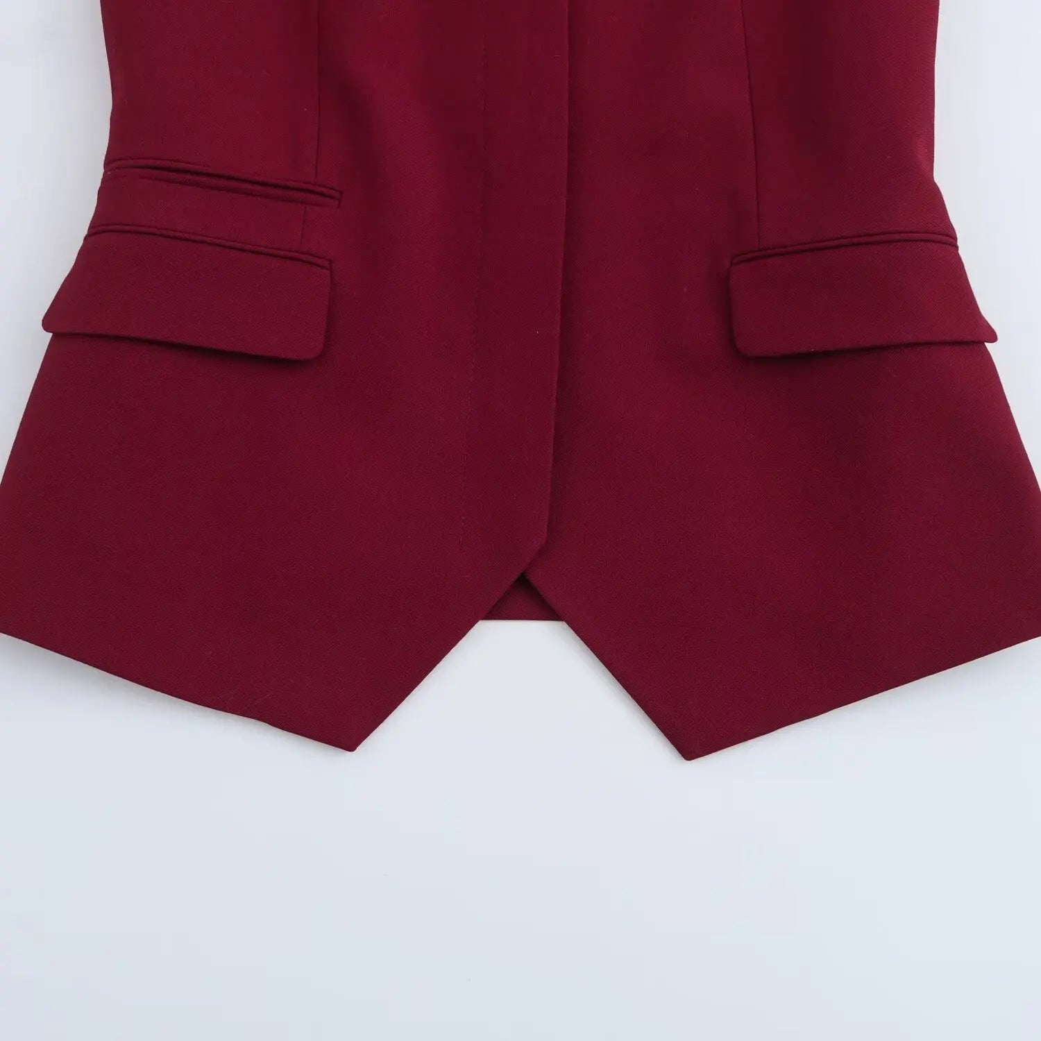 Women's V-neck Sleeveless Tank Top with Pocket and Solid Color Bellbottom Pants Set for Spring Fashion