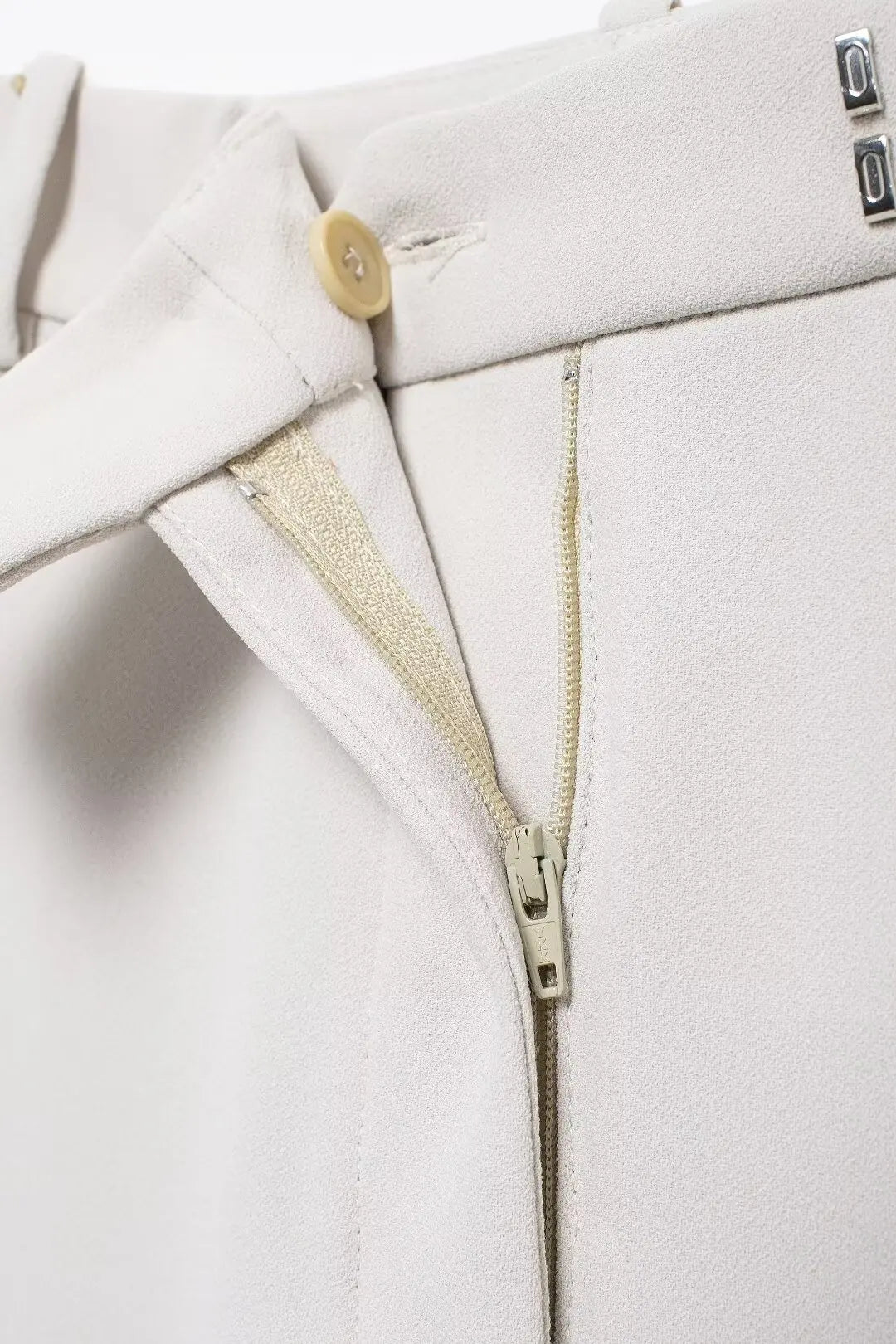 Women's Fashion Long Sleeve Suit Jacket with Belt and Zipper Straight Pants Set