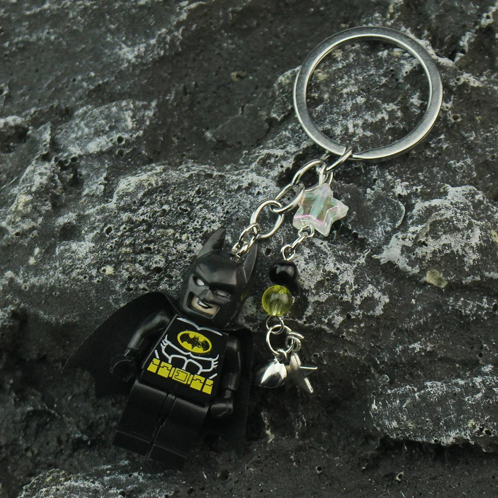 Handmade 3D Bat Couple Keychain Pendant Phone Ring Backpack Accessory Gifts for Him Y2K Jewelry