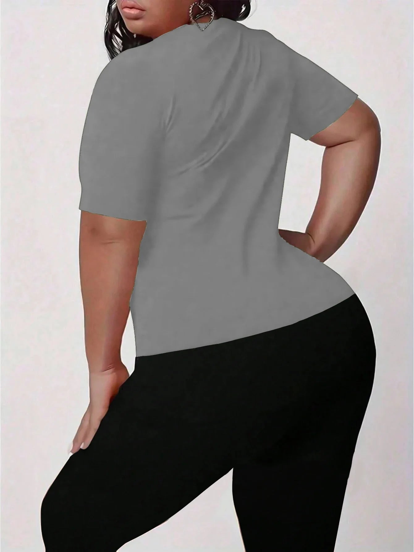 Colorful Floral Print Women Two Piece Set with Short Sleeve T-Shirt and Comfortable Elastic Capri Leggings