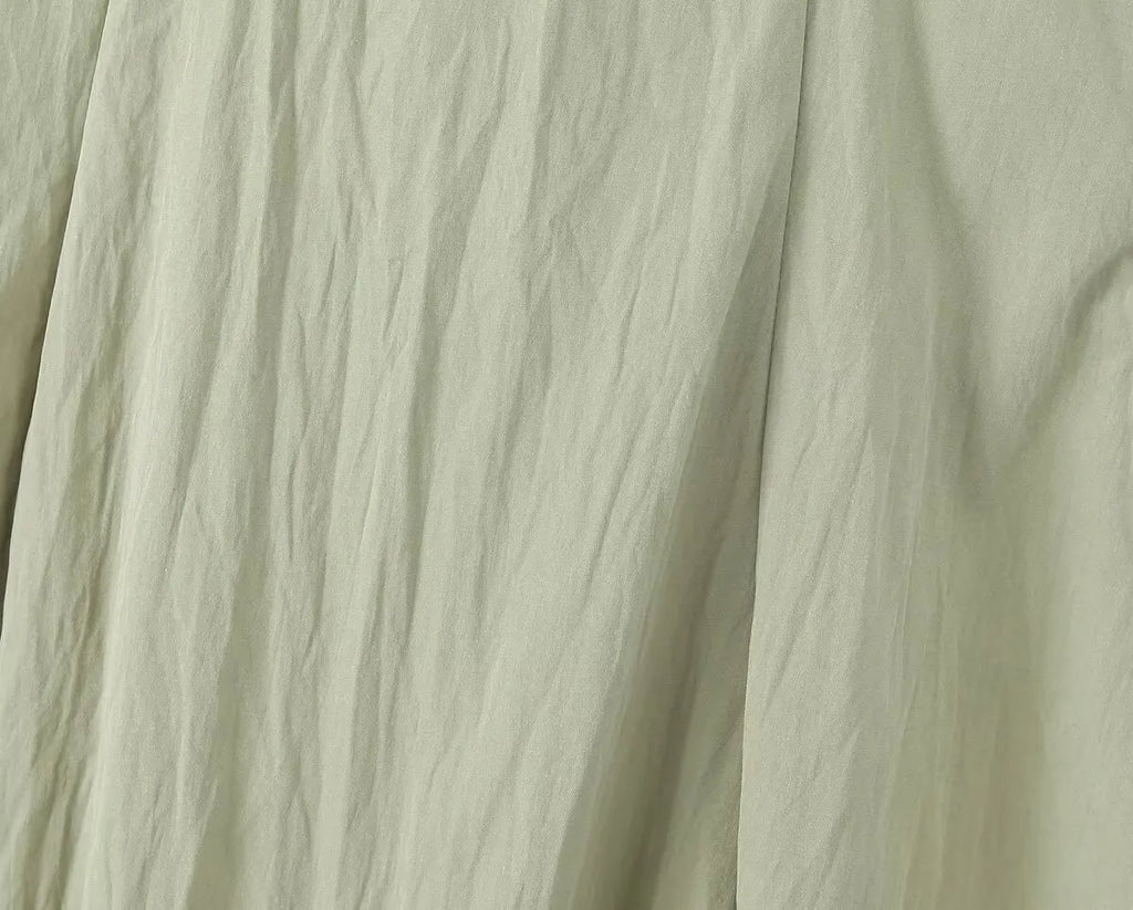 Hollow Out Spaghetti Strap Midi Dress High Waist A Line