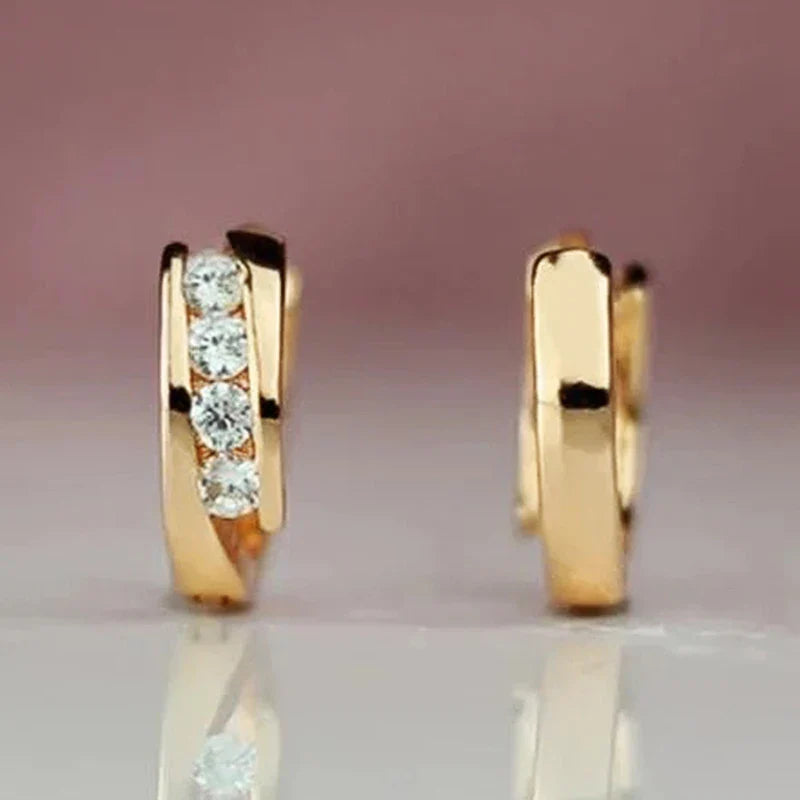 Gold Color Hoop Earrings for Women Versatile Daily Wear Statement Jewelry