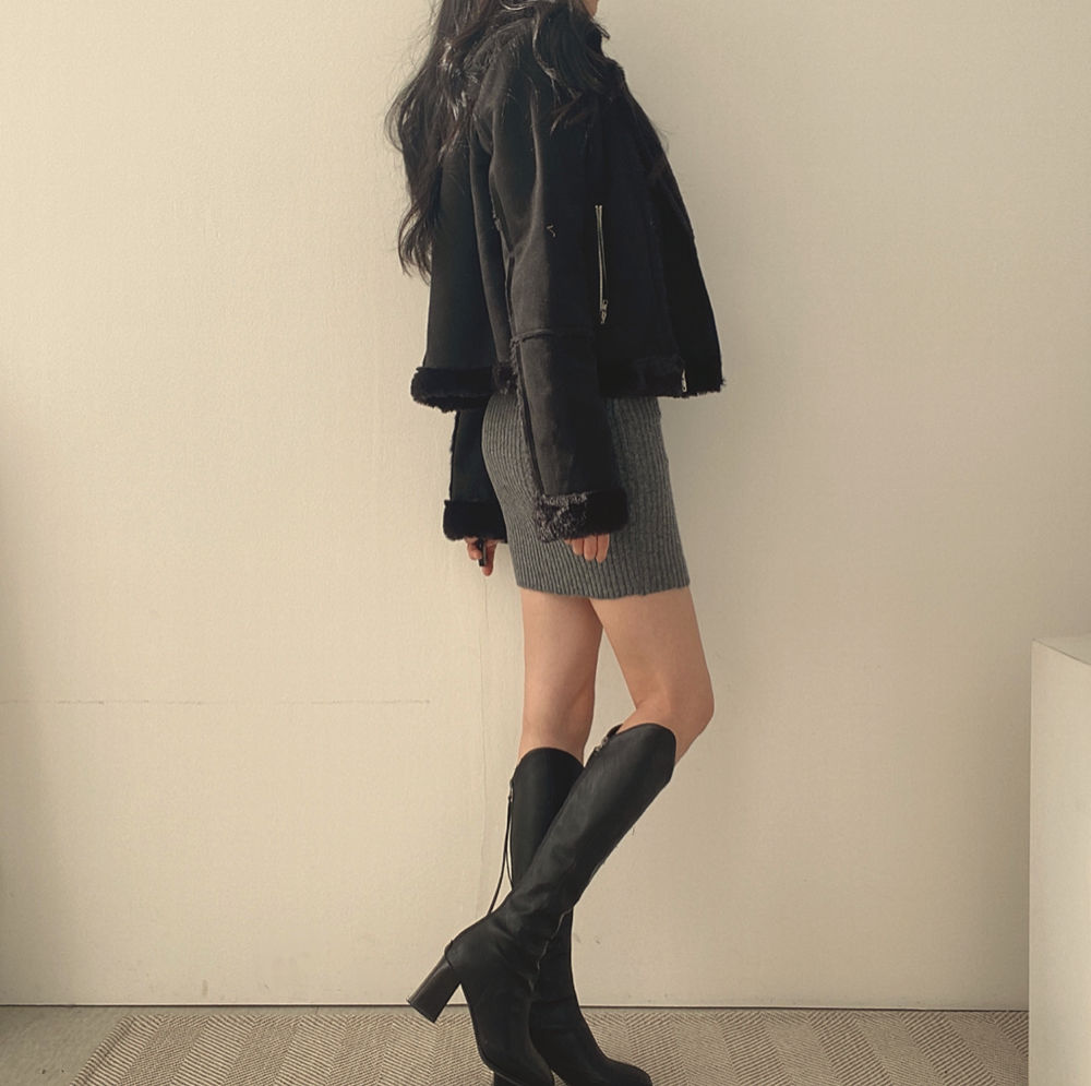 Knit Bodycon Midi Sweater Dress With V Neck For Women