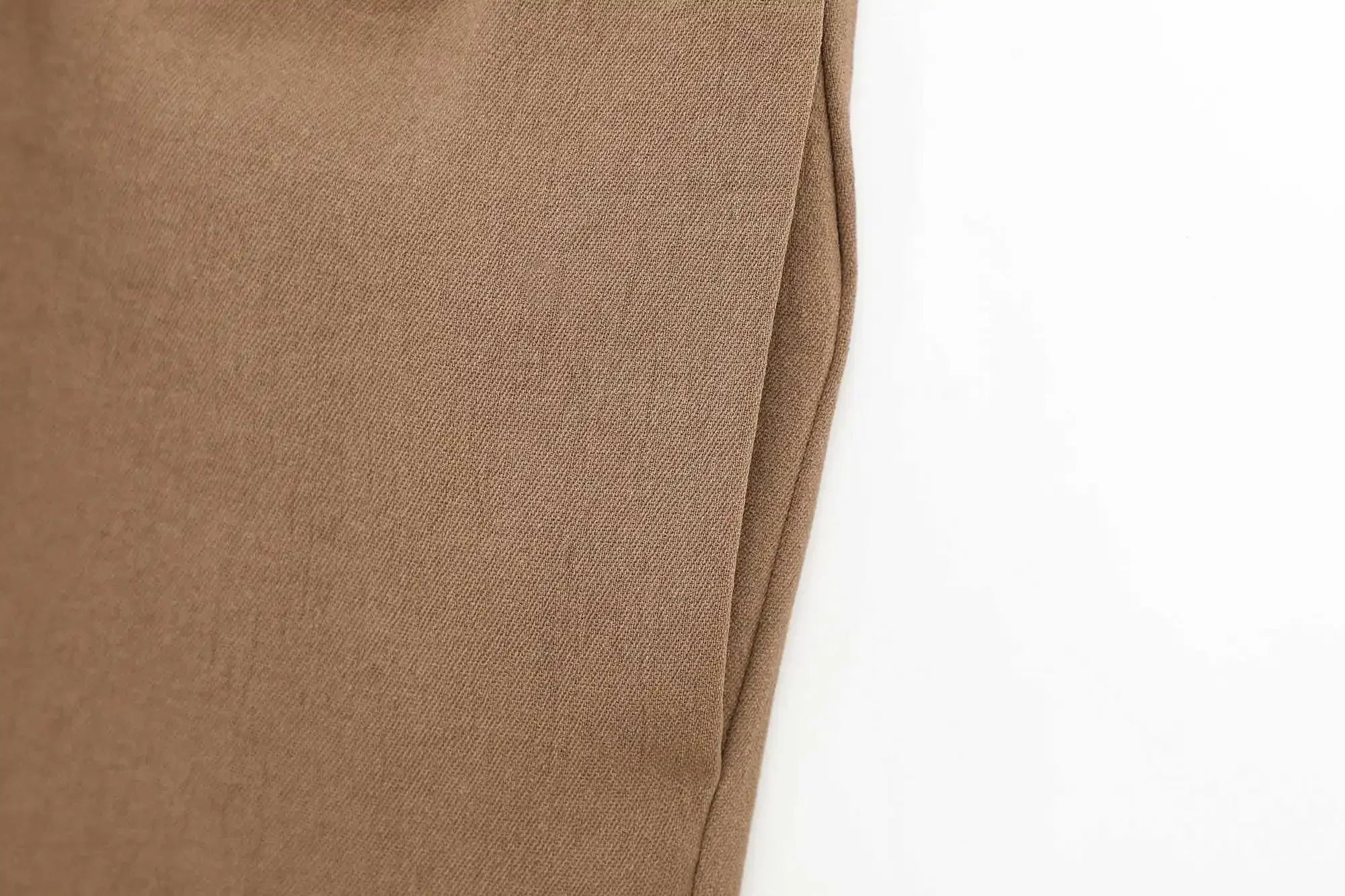 Women's Lace Up Kimono Shirt Top and Elastic Waist Wide Leg Trousers Two Piece Set