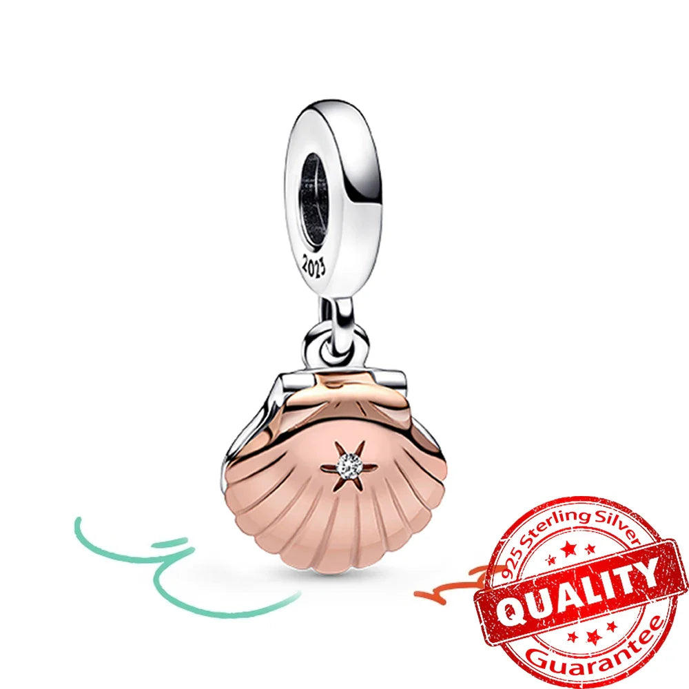 Underwater World 925 Sterling Silver Ocean Animal Pendant for DIY Bracelet or Necklace