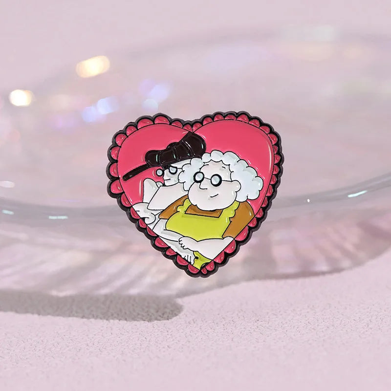Cute Cartoon Pink Dog Enamel Pins Brooches Fashion Jewelry Accessories Gift for Kids and Friends