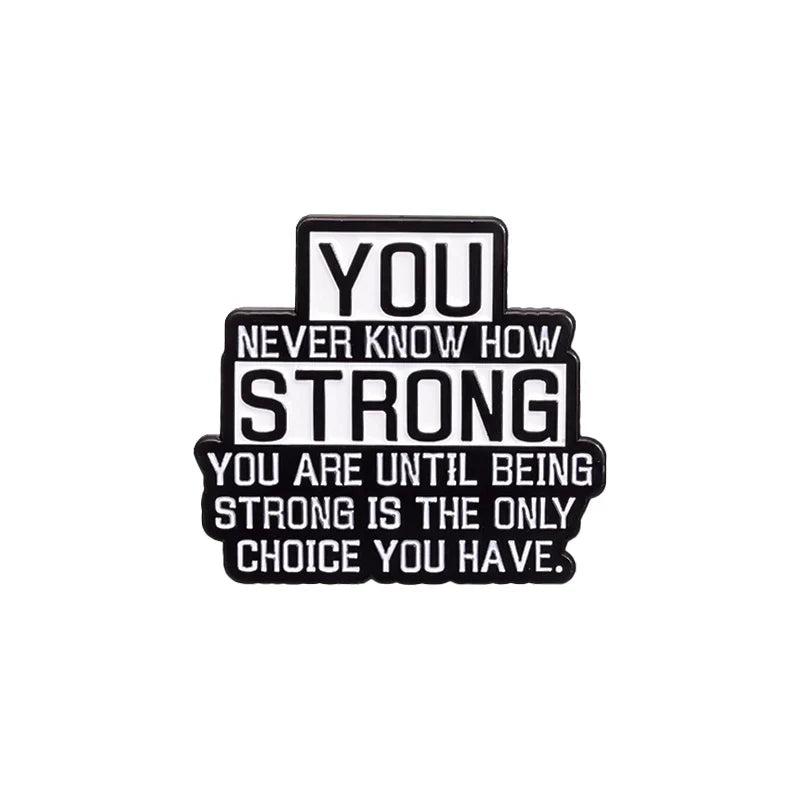 Custom Quotes Enamel Pins with Funny Phrases and Positive Sayings Rainbow Text Brooch Lapel Badge Jewelry Gift for Friends