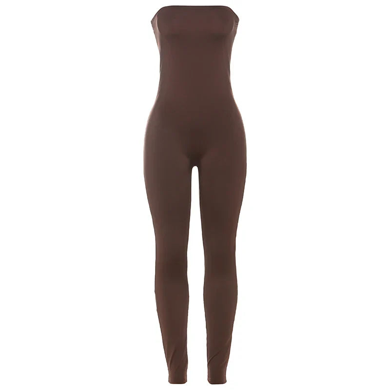 Weird Puss Women's Fitness Romper Summer Trend Solid Stretch Hipster Tight Streetwear Workout Casual Sporty Slim Playsuit