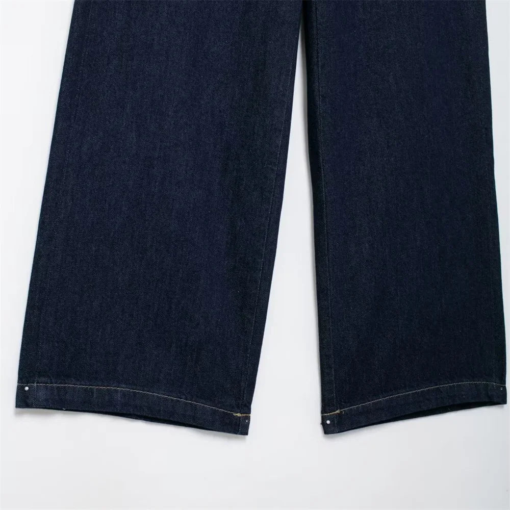 Autumn Casual Loose Cotton Denim Shirt and Pants Set for Effortless Style