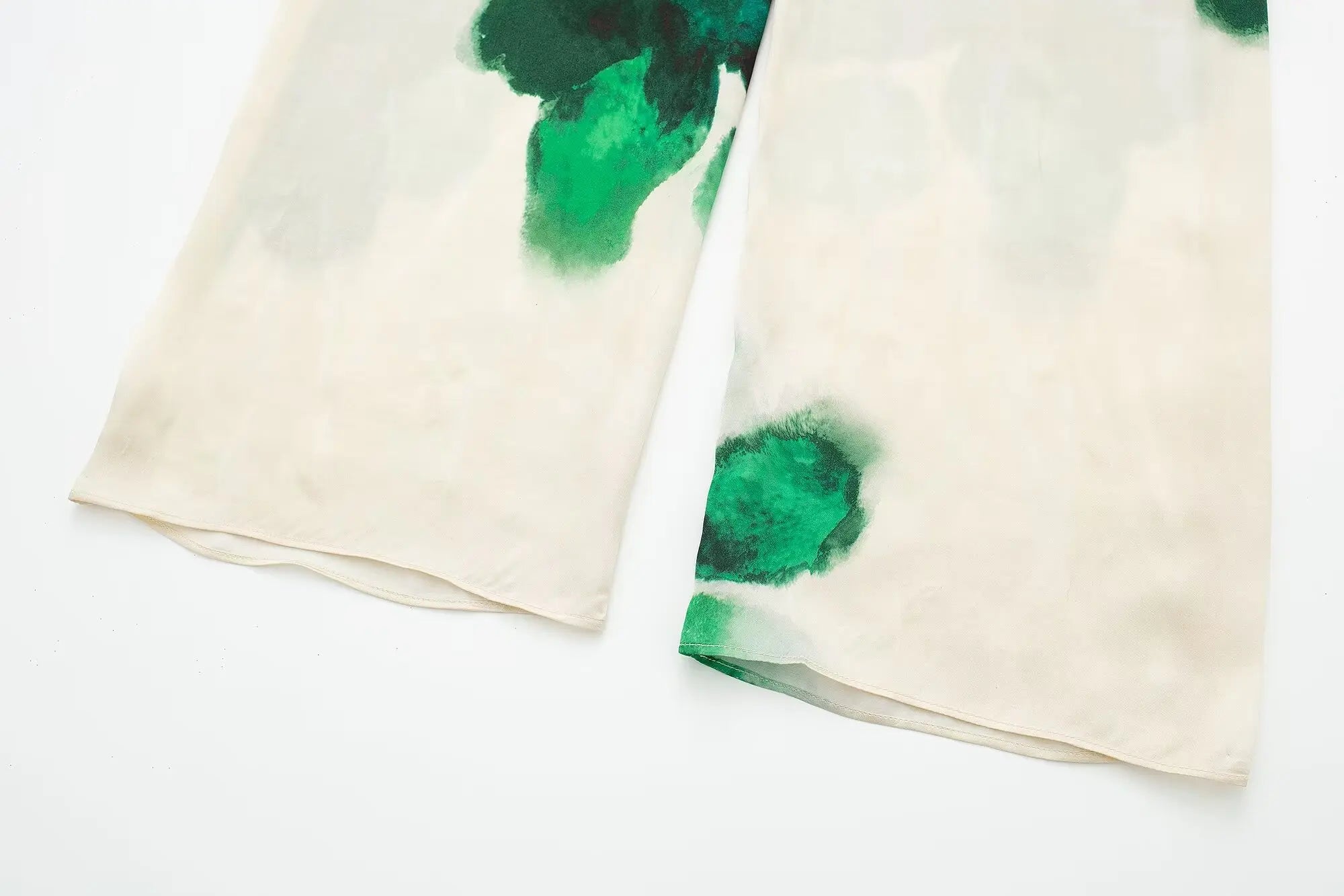 Floral Print Button-Up Shirt and Elastic Waist Wide Leg Pants Summer Set for Women