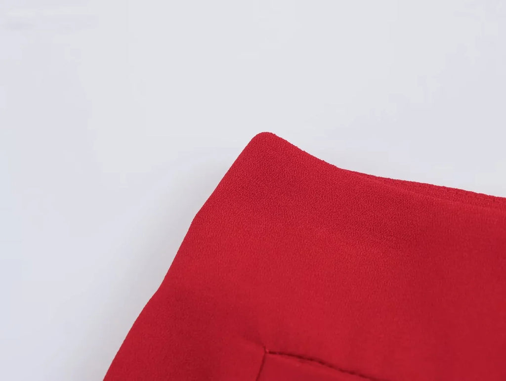 Women's Casual Black Sleeveless Split Design Vest Pants Set with Belt for Autumn Commuting