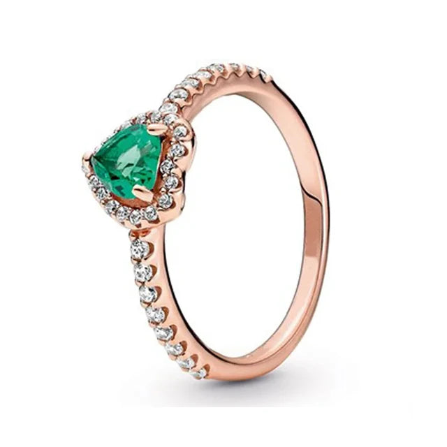 Red White Pink Crystal Rings for Women Luxury Wedding Jewelry Accessories