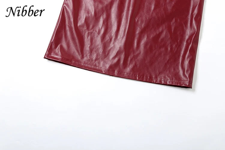 Elegant Sleeveless Leather Bodycon Party Dress For Summer