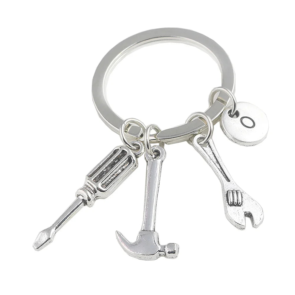 Dad's Hand Tools Keychain Pendant Gift for Father's Day Unique Keyring Jewelry for Men