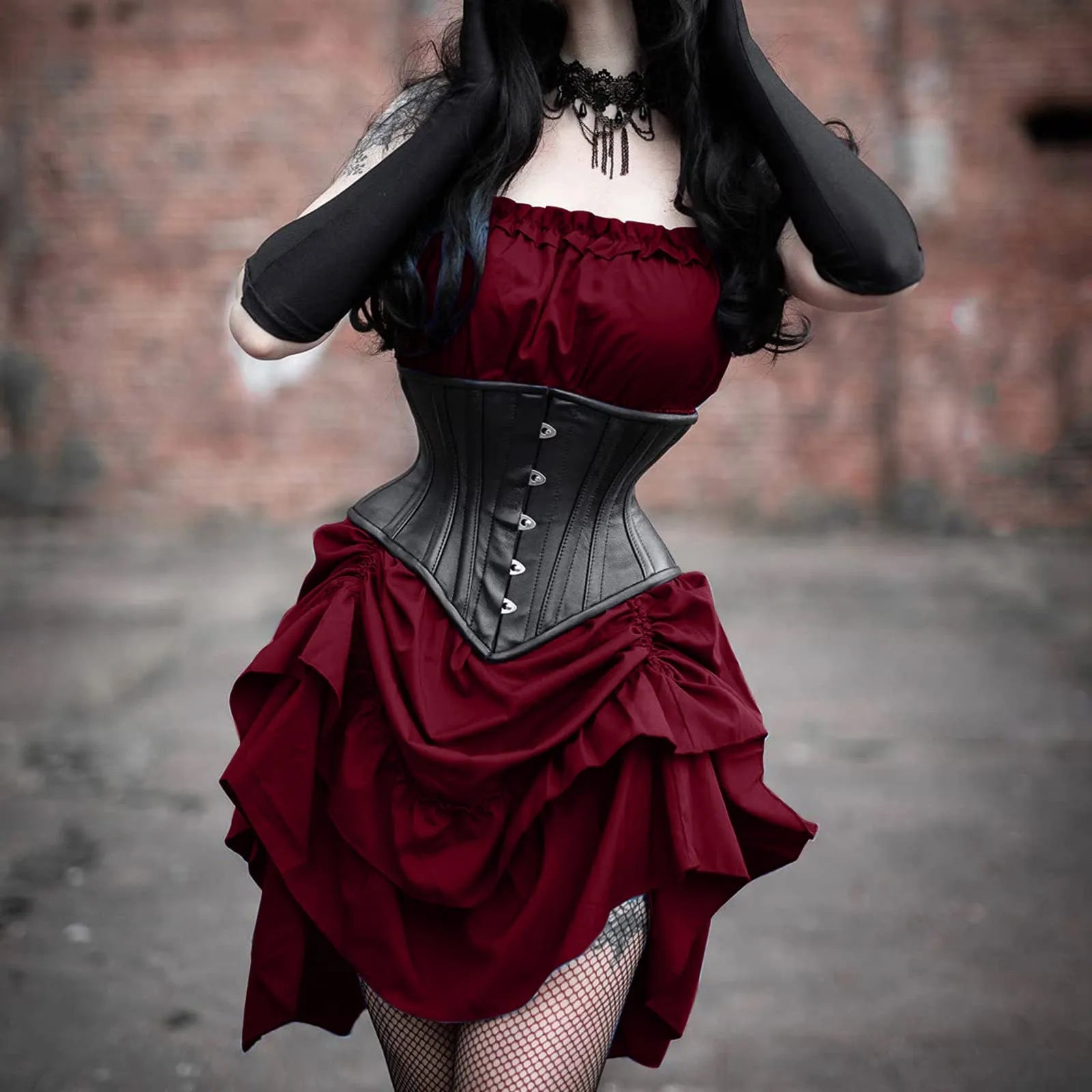 Gothic Lolita Corset Dress For Steampunk Cosplay Costume