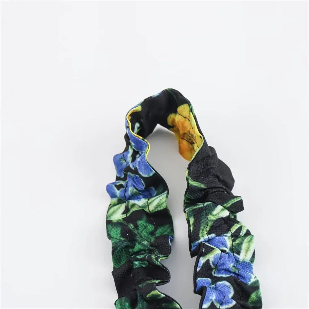 Open Back Midi Dress With Flower Print Strappy Detail