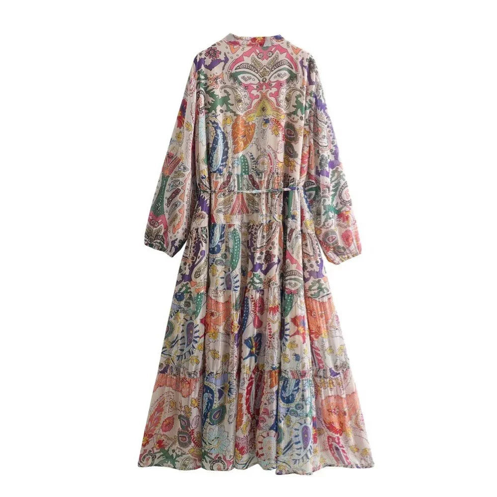 Casual Sleeveless Dress With Button Decoration Round Neck