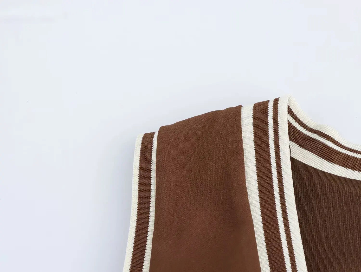 Women's Brown Striped Pleated Mini Dress Sleeveless Beach