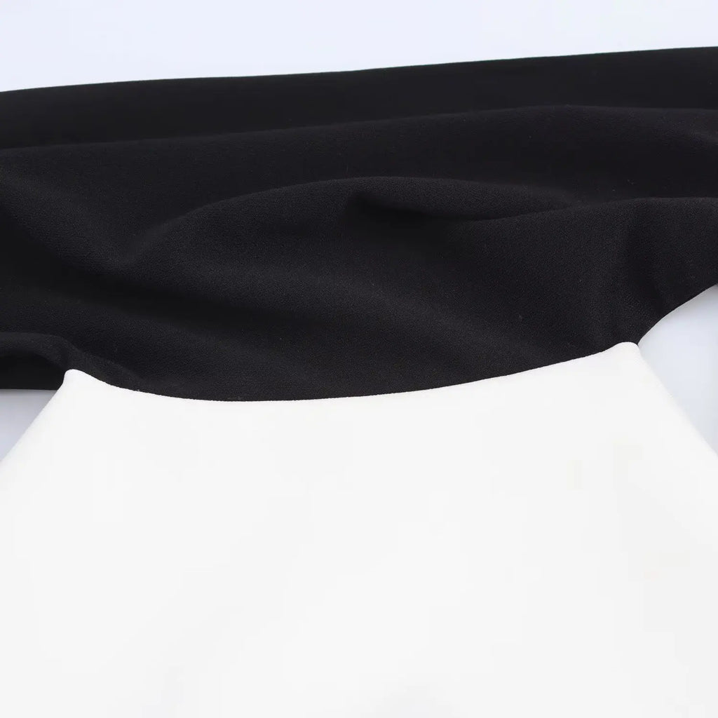 Backless Patchwork Sleeveless Dress With Round Neck