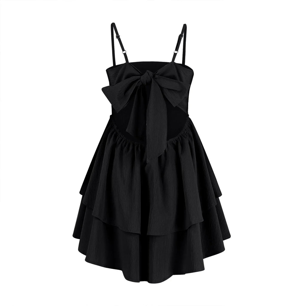 Backless Party Dress With Suspender Cake Skirt For Women