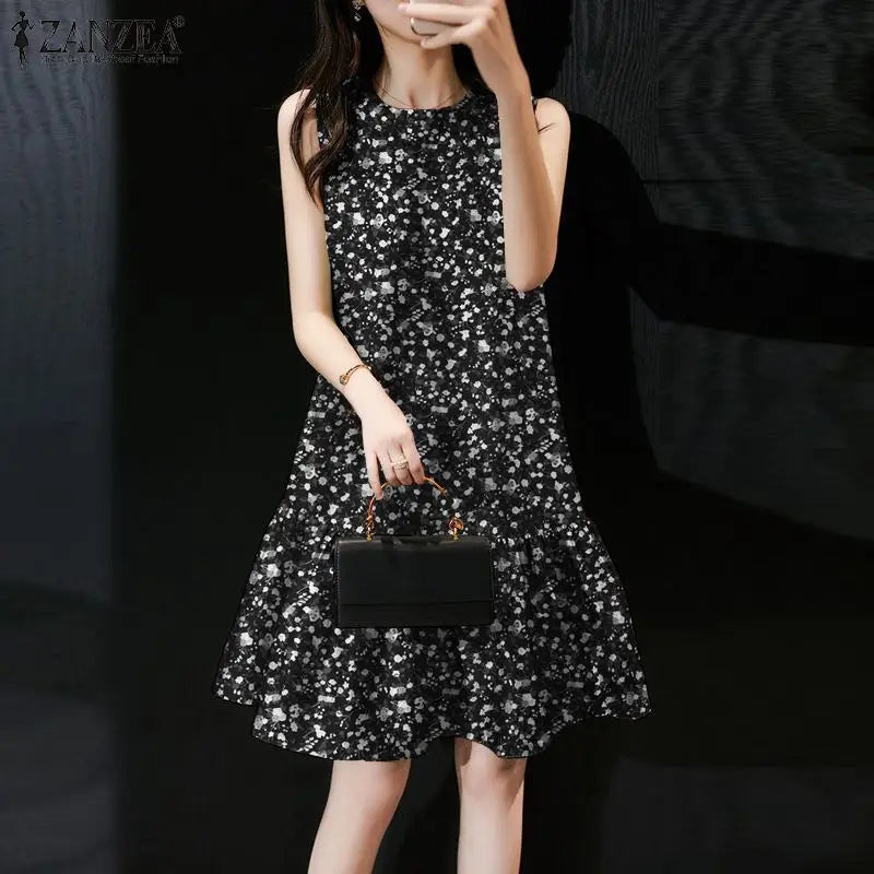 Bohemian Floral Print Dress For Summer Women Sundress