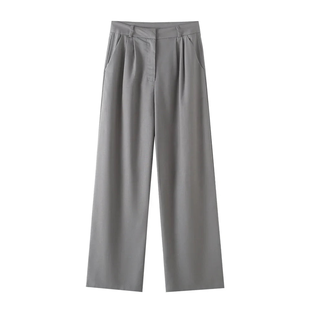 Versatile Slim Sleeveless Cotton Linen Vest and Mid-Waist Trousers Suit for Women's Commuting Style