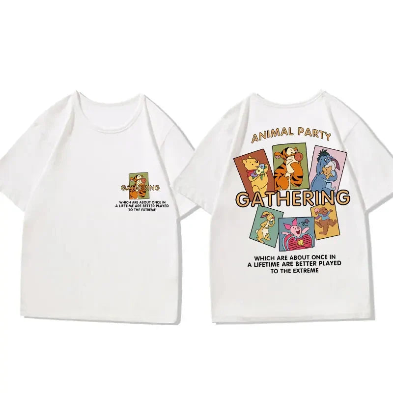 Cartoon Disney Tigger Printed Women's Cotton T-Shirt Casual Short Sleeve Top