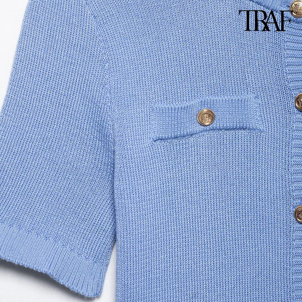 French Chic Solid Color Round Neck Mini Dress For Women