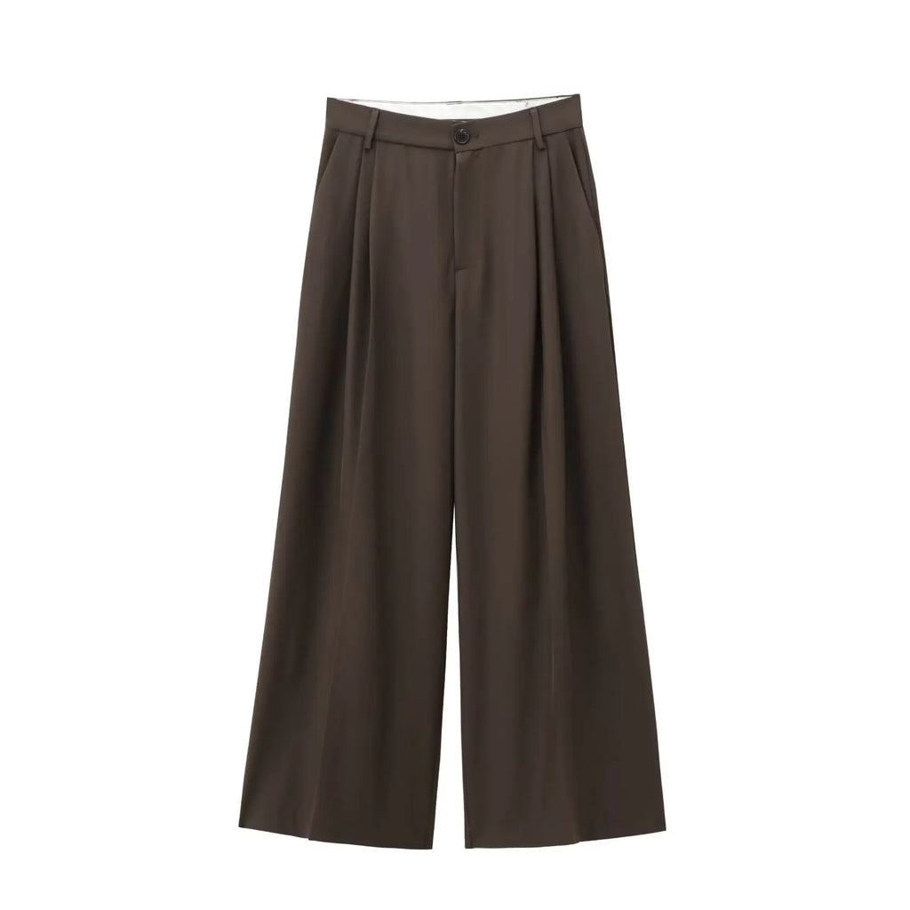 Women Slim-Fit Suit Vest and Trousers Set Vintage V-Neck Sleeveless Chic Summer Outfit