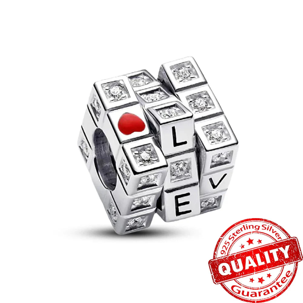 925 Sterling Silver Coral Seahorse and Lotus Fish Pendant for DIY Bracelet and Necklace Crafting