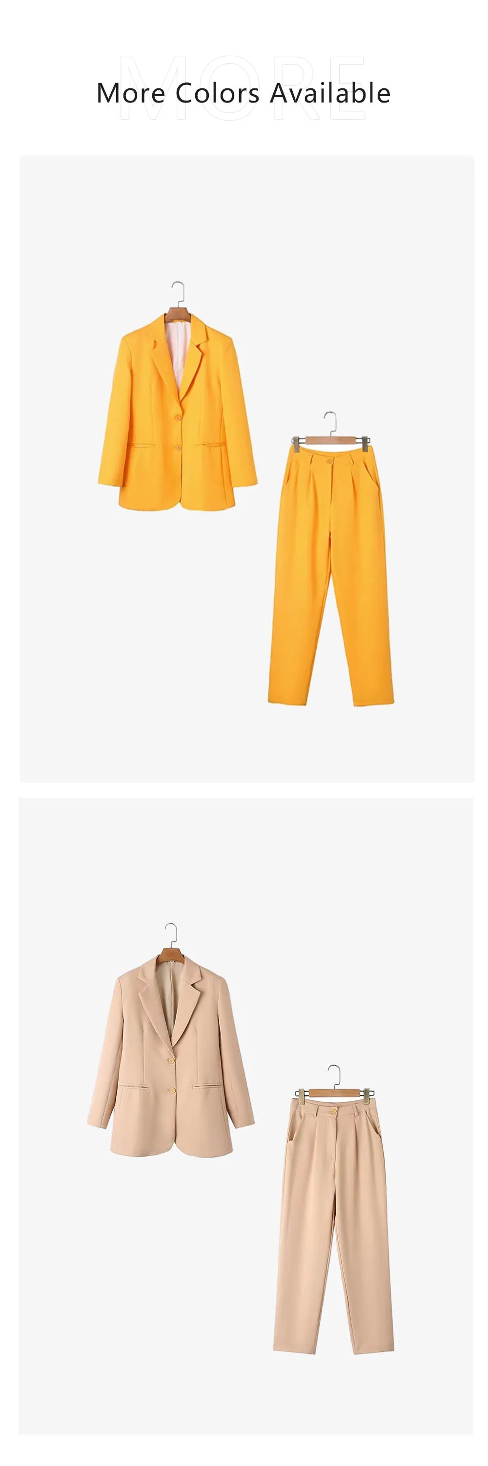 Women's Casual Solid Color Pants Set Loose Fit Top Chic