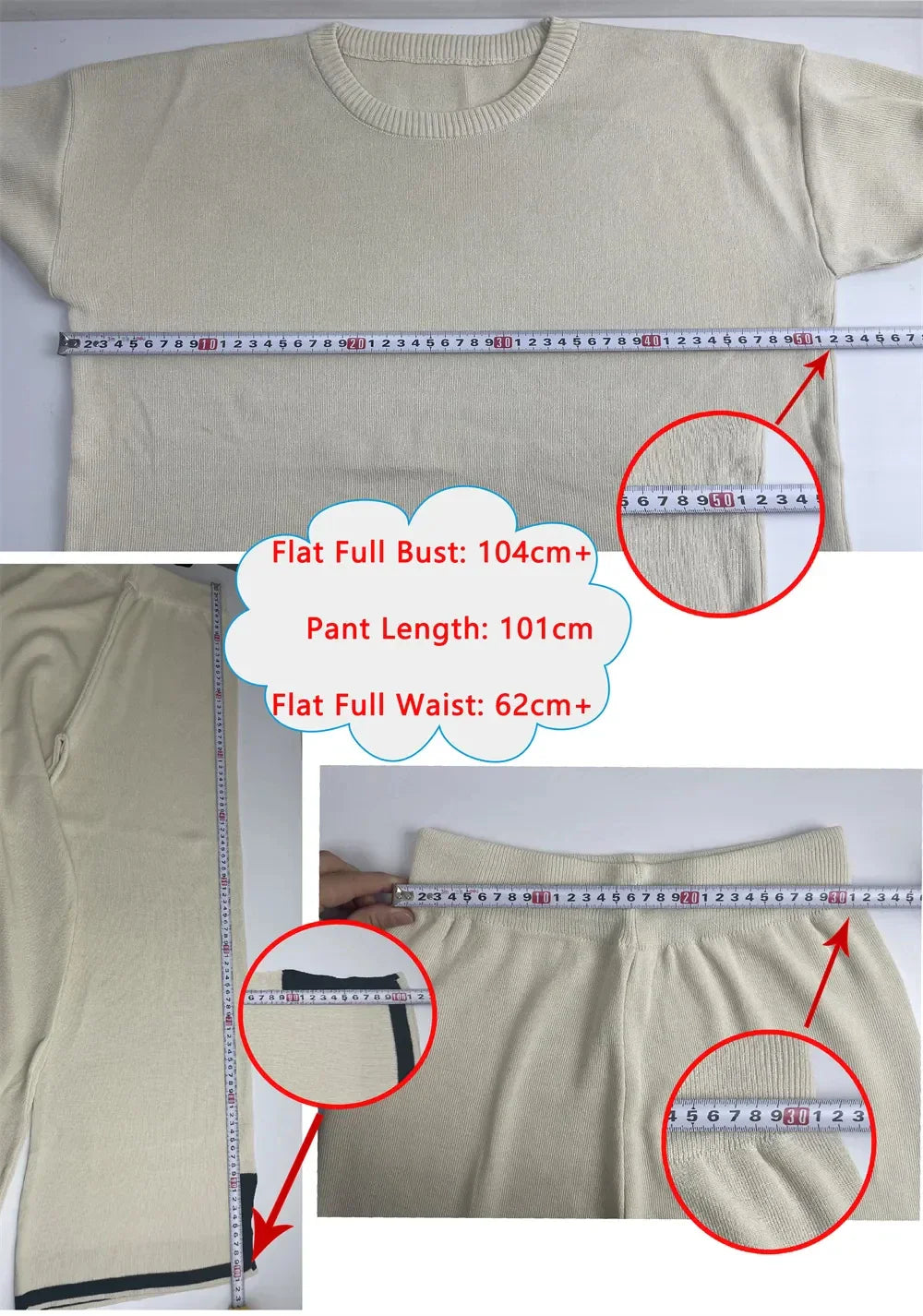 Knit Two Piece Pajama Set for Women with Side Split and High Waist Short Sleeve Design Suitable for Office and Casual Wear